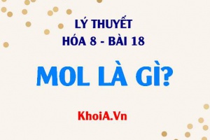 Mol là gì? Khối lượng Mol là gì? Thể tích Mol chất khí là gì? - Lý thuyết hóa 8 bài 18